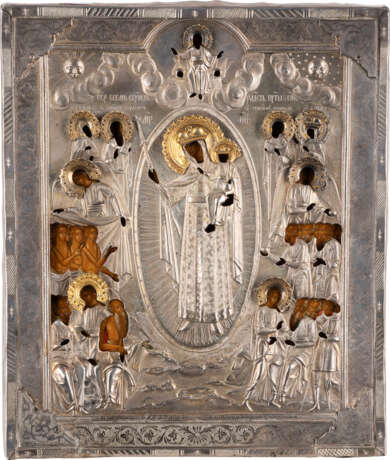 A LARGE AND FINE ICON SHOWING THE MOTHER OF GOD 'JOY TO - фото 1
