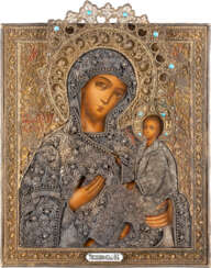 A VERY LARGE ICON SHOWING THE TIKHVINSKAYA MOTHER OF GOD