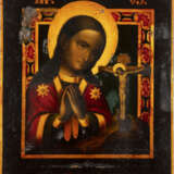 A DATED ICON SHOWING THE AKHTYRSKAYA MOTHER OF GOD WITH - photo 2