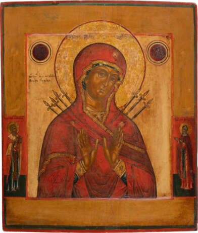 AN ICON SHOWING THE MOTHER OF GOD 'OF THE SEVEN SORROWS' - Foto 1