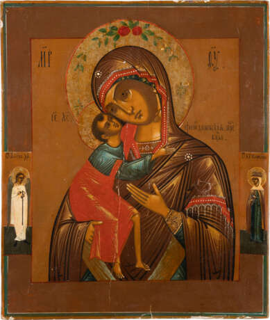 AN ICON SHOWING THE FEODOROVSKAYA MOTHER OF GOD Russian, - Foto 1