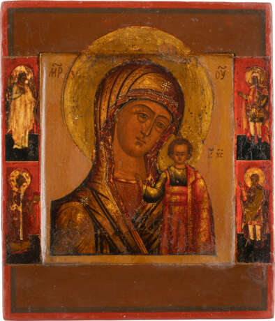 A SMALL ICON SHOWING THE MOTHER OF GOD OF KAZAN Russian, - Foto 1