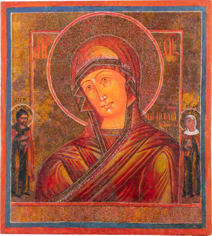 A SMALL ICON SHOWING THE 'FIRE-APPEARING' MOTHER OF GOD - фото 1