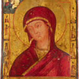 A RARE ICON SHOWING THE 'FIRE-APPEARING' MOTHER OF GOD ( - photo 1