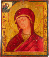 A RARE ICON SHOWING THE 'FIRE-APPEARING' MOTHER OF GOD (