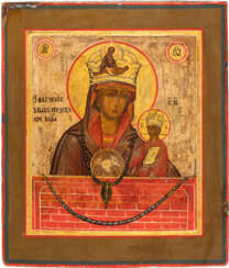 AN ICON OF THE MOTHER OF GOD OF CHENSTOKHOVSKAYA (SOFTEN