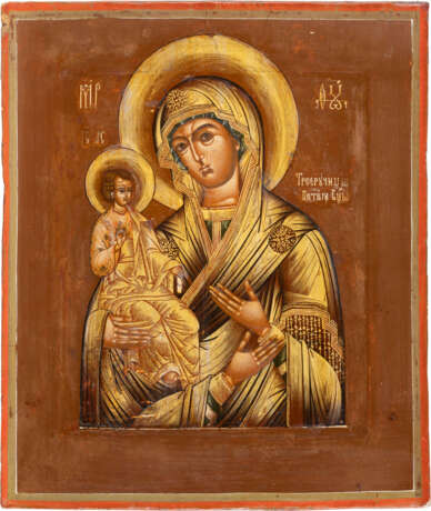 A FINE ICON SHOWING THE THREE-HANDED MOTHER OF GOD Russi - фото 1