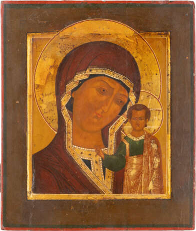 AN ICON SHOWING THE KAZANSKAYA MOTHER OF GOD Russian, mi - фото 1