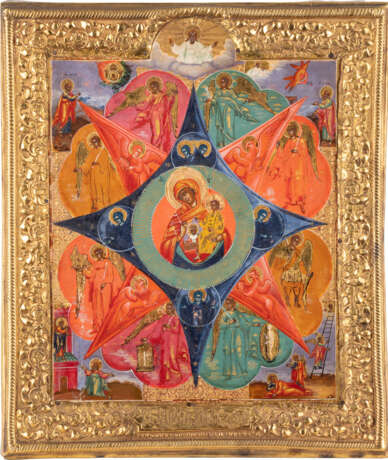 AN ICON SHOWING THE MOTHER OF GOD 'OF THE BURNING BUSH' - photo 1