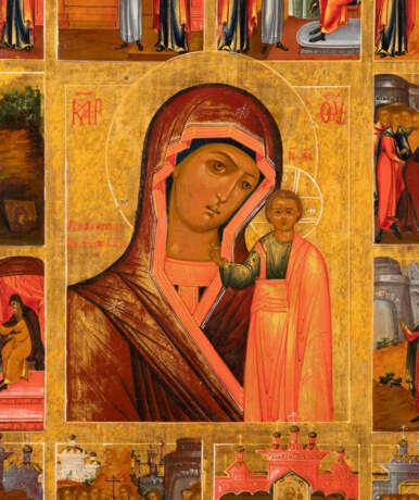 A VERY RARE ICON SHOWING THE KAZANSKAYA MOTHER OF GOD WI - фото 3