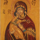 TWO ICONS WITH OKLAD SHOWING THE MOTHER OF GOD OF KAZAN - фото 3