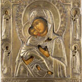 AN ICON SHOWING THE VLADIMIRSKAYA MOTHER OF GOD WITH DAT - Foto 1