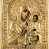 AN ICON SHOWING THE IVERSKAYA MOTHER OF GOD WITH OKLAD R - photo 1