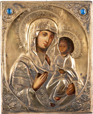 A SMALL ICON SHOWING THE IVERSKAYA MOTHER OF GOD WITH A - Foto 1