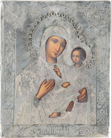 A SMALL ICON SHOWING THE TIKHVINSKAYA MOTHER OF GOD WITH - фото 1