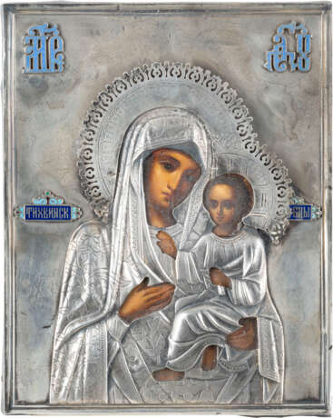 A SMALL ICON SHOWING THE TIKHVINSKAYA MOTHER OF GOD WITH - Foto 1