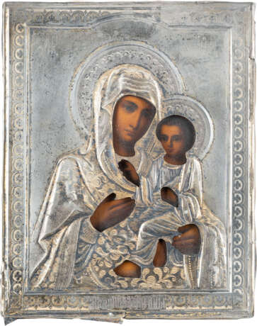 A SMALL ICON SHOWING THE TIKHVINSKAYA MOTHER OF GOD WITH - фото 1