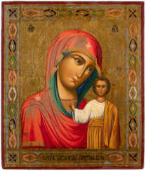 AN ICON SHOWING THE MOTHER OF GOD OF KAZAN Russian, late
