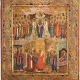 AN ICON SHOWING THE PROTECTING VEIL OF THE MOTHER OF GOD - фото 1