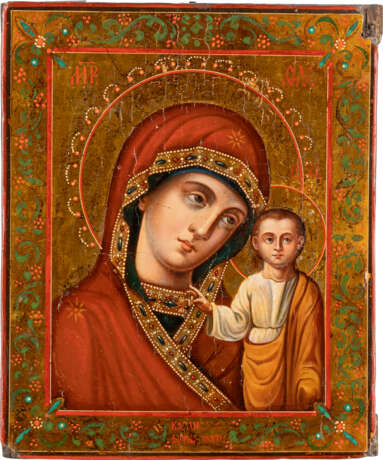 AN ICON SHOWING THE KAZANSKAYA MOTHER OF GOD Russian, mi - Foto 1