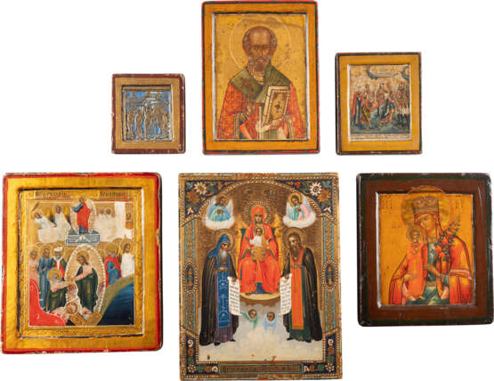 SIX ICONS: AN ICON SHOWING THE MOTHER OF GOD OF THE KIEV - photo 1