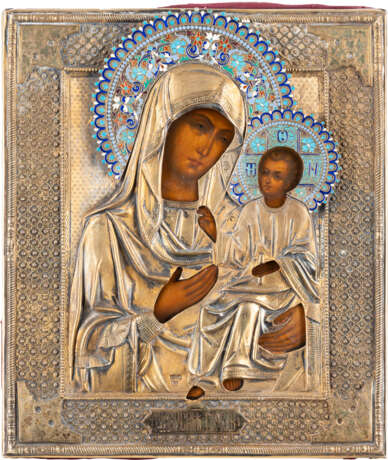 A VERY FINE ICON SHOWING THE IVERSKAYA MOTHER OF GOD WIT - photo 1