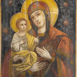A LARGE ICON SHOWING THE THREE-HANDED MOTHER OF GOD Ukra - фото 1