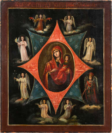 AN ICON SHOWING THE MOTHER OF GOD 'OF THE BURNING BUSH' - photo 1