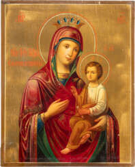 A SMALL ICON SHOWING THE MOTHER OF GOD 'QUICK TO HEAR' (