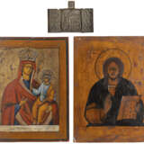 TWO ICONS SHOWING CHRIST PANTOKRATOR AND THE MOTHER OF G - photo 1