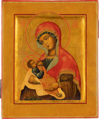 AN ICON SHOWING THE BREAST-FEEDING MOTHER OF GOD 2nd hal - фото 1