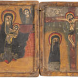 A COPTIC DIPTYCH SHOWING THE MOTHER OF GOD AND THE CRUCI - фото 1