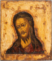 AN ICON SHOWING ST. JOHN THE FORERUNNER FROM A DEISIS Russi