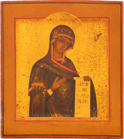 A PAIR OF ICONS FROM A DEISIS SHOWING THE MOTHER OF GOD AND - фото 1