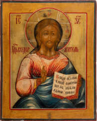 A LARGE ICON SHOWING CHRIST PANTOKRATOR Russian, 19th centu