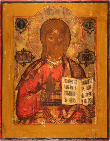 A VERY LARGE ICON SHOWING CHRIST PANTOKRATOR Russian, circa - photo 1