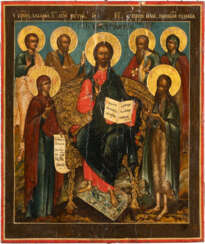 AN ICON OF THE EXTENDED DEISIS Russian, late 18th century T