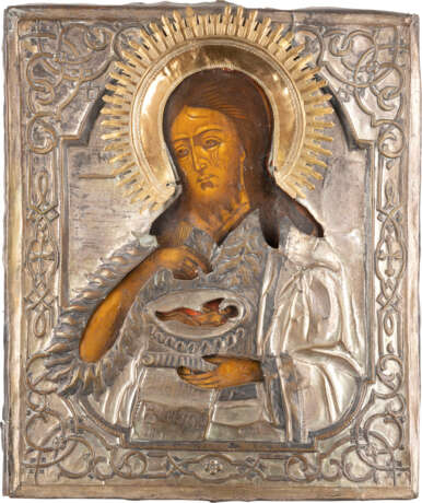A LARGE ICON SHOWING ST. JOHN THE FORERUNNER FROM A DEISIS - Foto 1