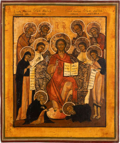 AN ICON OF THE EXTENDED DEISIS Russian, circa 1800 Tempera - Foto 1