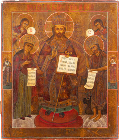 A LARGE ICON OF THE DEISIS Russian, 19th century Tempera on - photo 1