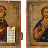 TWO ICONS FROM A DEISIS: CHRIST PANTOKRATOR AND THE MOTHER - фото 1