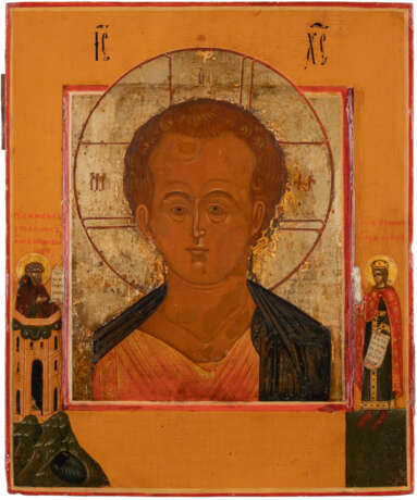 A SMALL ICON SHOWING CHRIST EMANUEL Russian, late 18th cent - фото 1