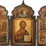 A VERY LARGE TRIPTYCH SHOWING CHRIST PANTOKRATOR, THE NEW T - photo 1