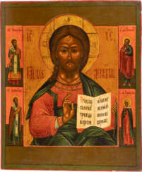 AN ICON SHOWING CHRIST PANTOKRATOR Russian, 2nd half 19th c