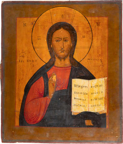 A LARGE ICON SHOWING CHRIST PANTOKRATOR Russian, 19th centu - фото 1