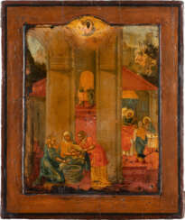 AN ICON SHOWING THE NATIVITY OF THE MOTHER OF GOD Russian,