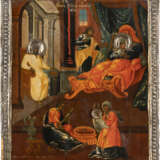 A SIGNED AND DATED ICON SHOWING THE NATIVITY OF THE MOTHER - Foto 1