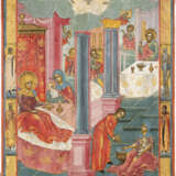 A FINE ICON SHOWING THE NATIVITY OF THE MOTHER OF GOD Russi - фото 1