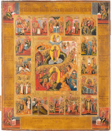 A FINE ICON SHOWING THE RESURRECTION OF CHRIST AND THE DESC - photo 1
