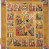 A FINE ICON SHOWING THE RESURRECTION OF CHRIST AND THE DESC - фото 1